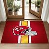 Kansas City Chiefs Design Crystal Velvet Rug Soft Decorative Mat for Bedroom Entrance