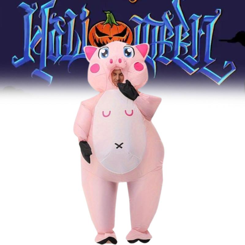 Pig Cosplay Adult Inflatable Costume For Halloween Parties Performances Stage