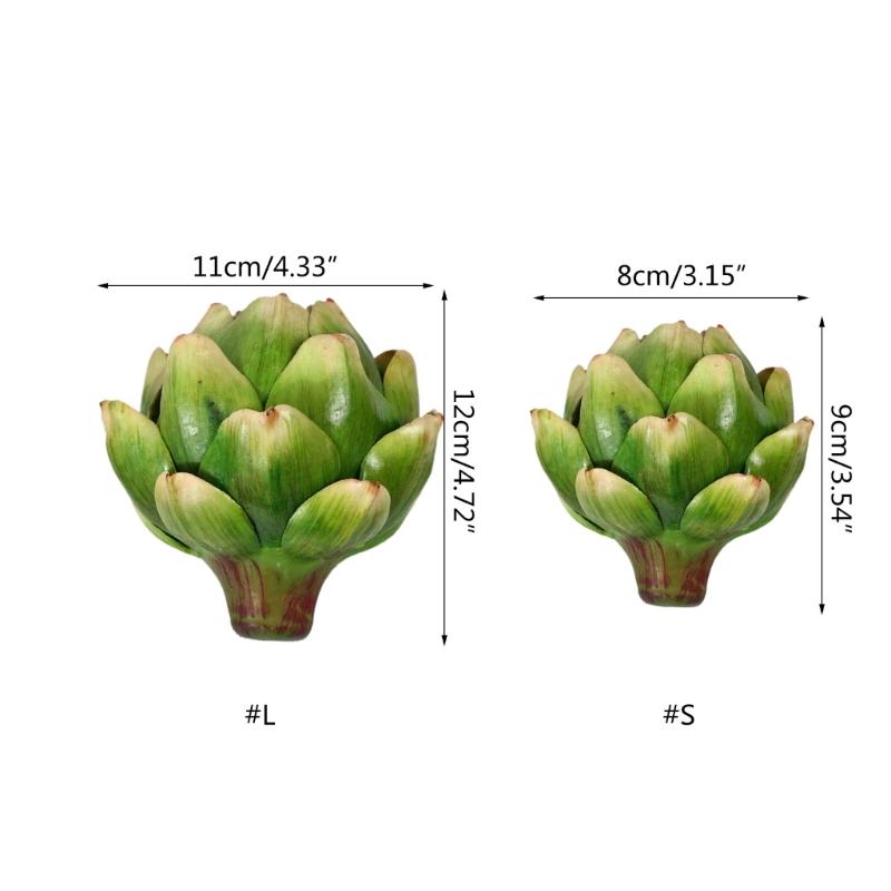 Artificial Vegetable Artichoke Ornament Plastic Simulation Plant Decor for Home Restaurant Dining Table Decor