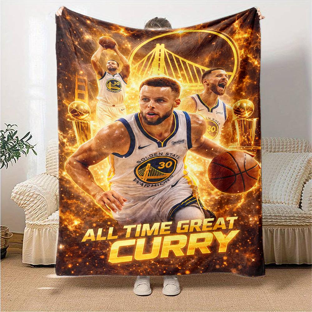 Golden State Warriors Curry Blanket Soft Warm Cozy Suitable for Picnics Livingroom Couch Four Seasons Universal Modern Gifts For Family Or Friends