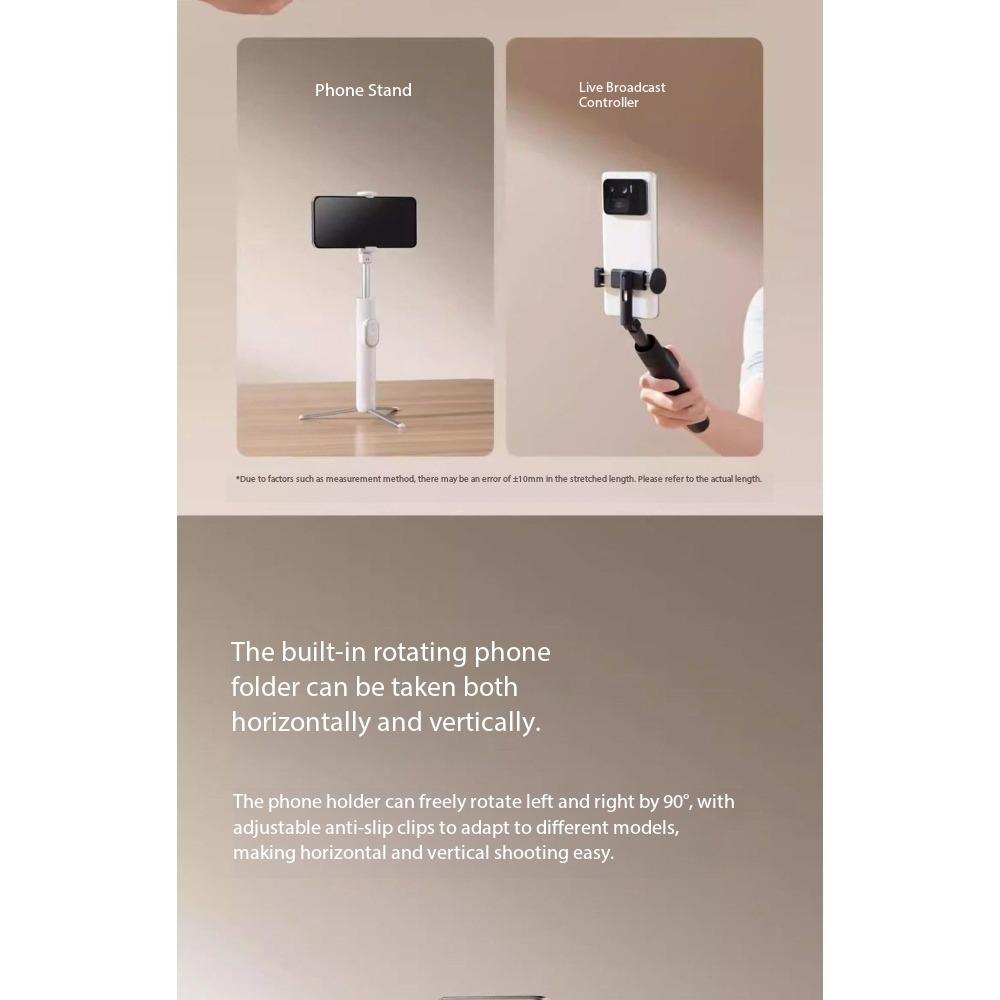 Mini Edition Xiaomi Stylus Selfie Stick - Bluetooth Camera Functionality Multi-Purpose Portable Travel Live Streaming Mobile Tripod