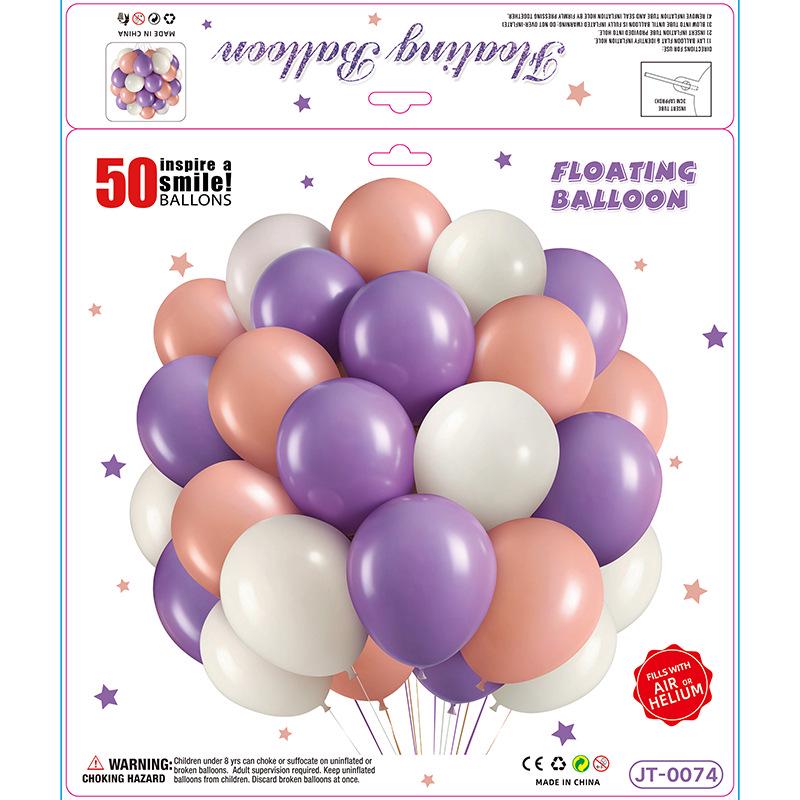 50-teiliges mattes Ballon-Set zur Geburtstagsfeier-Dekoration