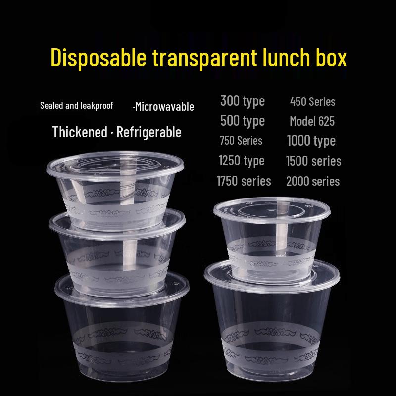Handun Disposable Round Food Containers with Lids