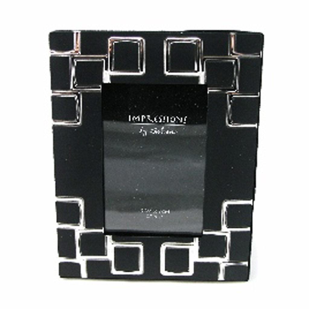 Les Trésors De Lily [G0104] - Cadre Photo 'Design' noir chrome