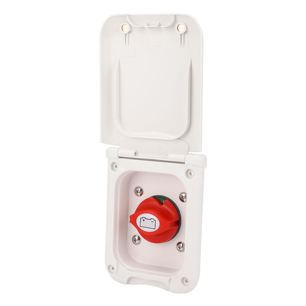 RV Power Outlet Box 200A Single Circuit 2 M10 Terminal Power Outlet Panel with Disconnect Switch and Water Resistant