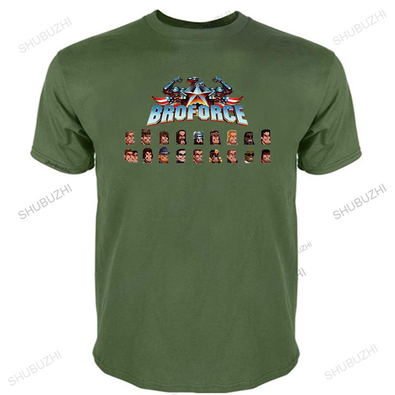 T-shirt estiva da uomo alta qualità Cotone Manica corta Logo Broforce T-shirt per Uomo blu scuro unisex moda girocollo t-shirt