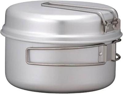 Snow Peak Aluminum Personal Cooker Set, Solo, with Frying Pan and Carrying Bag
