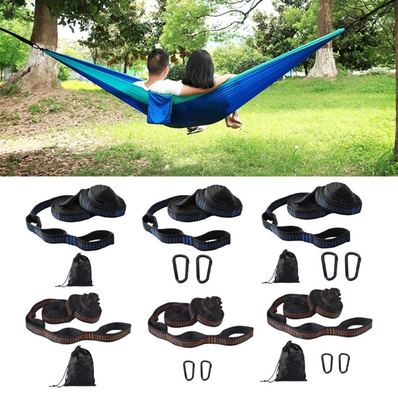 2Pcs Hammocks Suspension Strap High Strength Nylons Hammock Belt Rope Outdoor Travel Swing Tree Suspension Strap