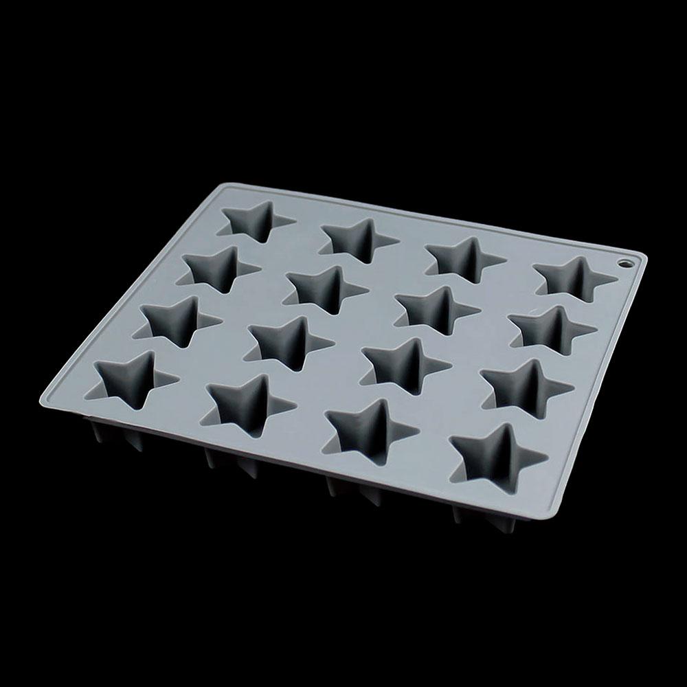 Silicone World DIY Five-pointed Star Ice Cube Silicone Molds 16 Grids Star Ice Grid Mold Ice Making Tray Chocolate Baking Tools