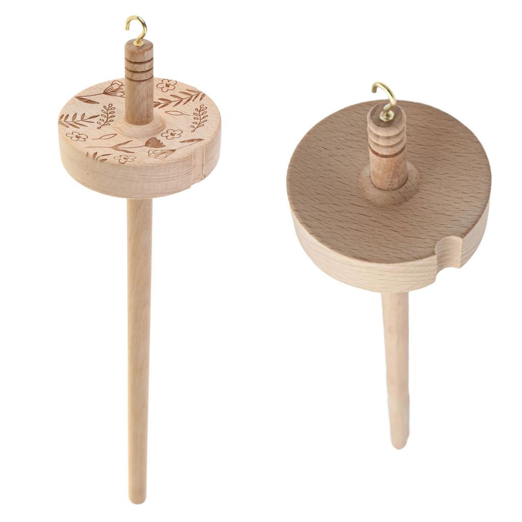 Wood Drop Spindle Top Whorl Yarn Spinner Wheel Tool Yarn Wool Spinning Tool for Beginner Yarn Making Sewing Project