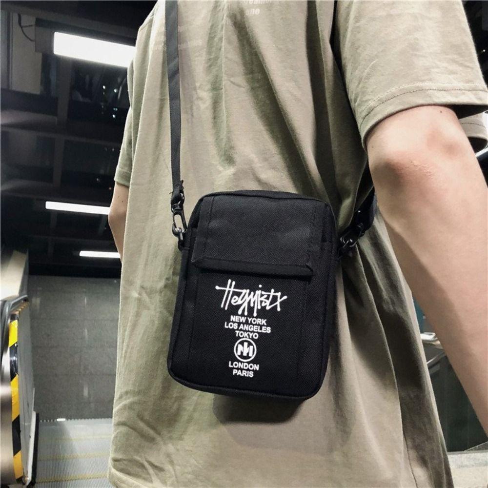 Korean Style Mini Crossbody Bag Zippers Shoulder Chest Bag Fashion Design Men Sling Bag  Shopping