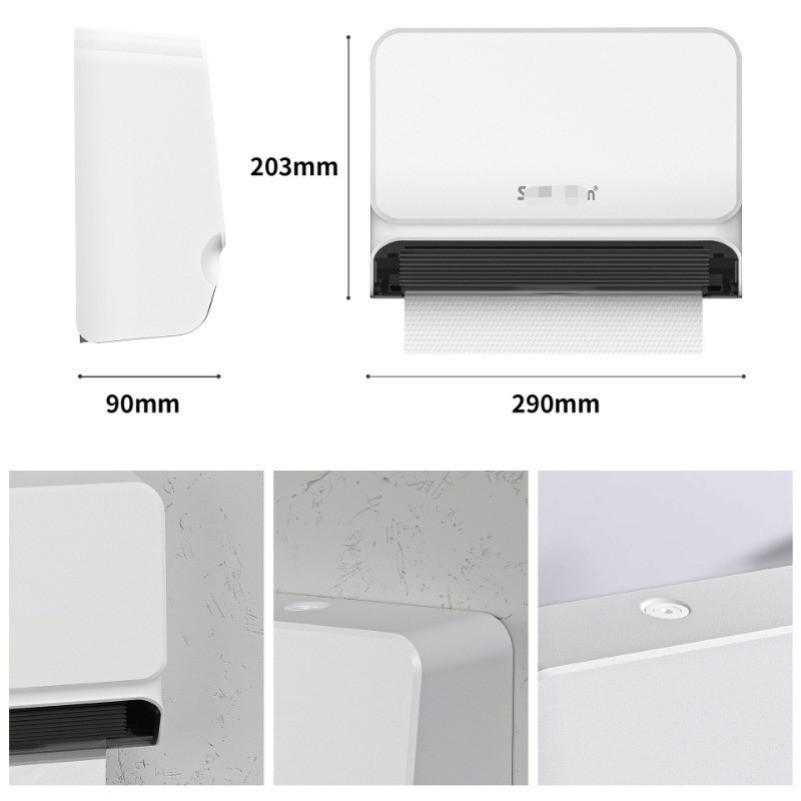 Hotel Induction Paper Dispenser No Drilling Hand Wiping Paper Box Wall Mounted Hand Tissue Dispenser Paper Towel Holder
