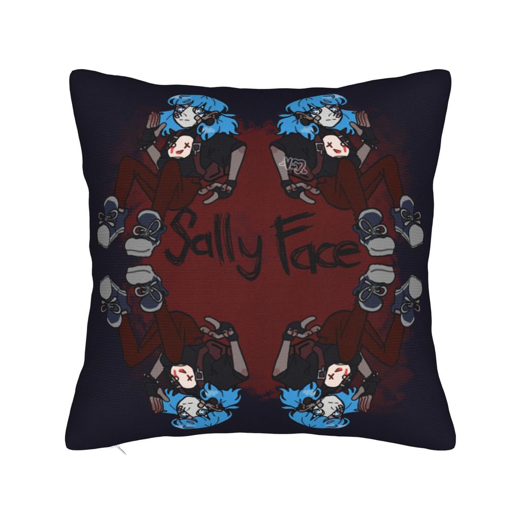 Sally Face Horror Game Pillowcase Soft Polyester Cushion Cover Decor Sal Fisher Throw Pillow Case Cover Home Square 40*40Cm