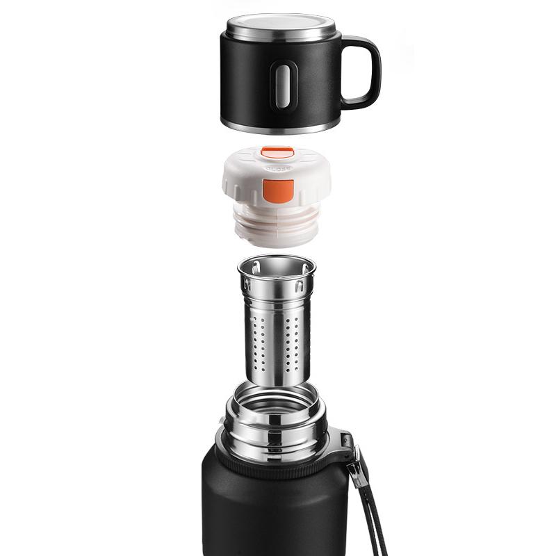 Travel Tumbler Thermos Bottle for Coffee Vacuum Flasks Keep Hot Cold 1L Insulated Cup Stainless Steel Thermal for Water Bottle