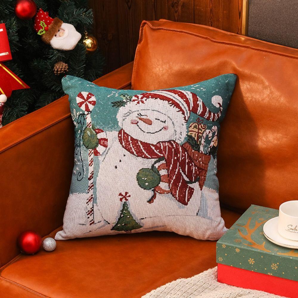 INS Style Christmas Pillowcase Snowflake Cushion Cover Throw Pillowcover Living Room/Office