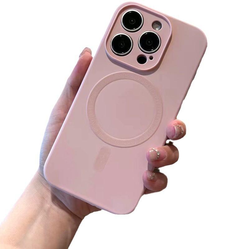 Liquid Silicone Phone Case With Magnetic Snap IPhone 16 Pro Max 17 Shockproof Soft Cover
