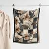 Autumn and winter new double-sided color oil painting series imitation cashmere thickened warm scarf women's air conditioner shawl