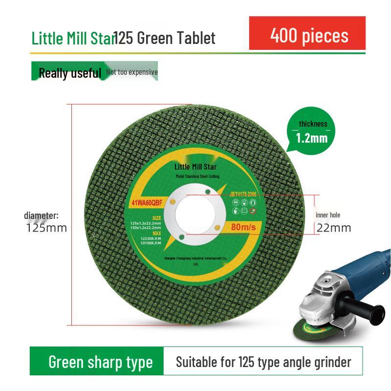 Dual-Use 125*3 Stainless Steel Cutting Disc & 125*1.2 Grinding Wheel for Angle Grinders