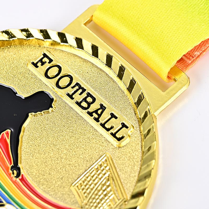 Custom Alloy Honor Medals: Gold, Silver, Bronze for Football Competitions