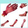 Premium Quality Halloween Scary Fake Body Parts Bloody Severed Arm Hand Foot Props