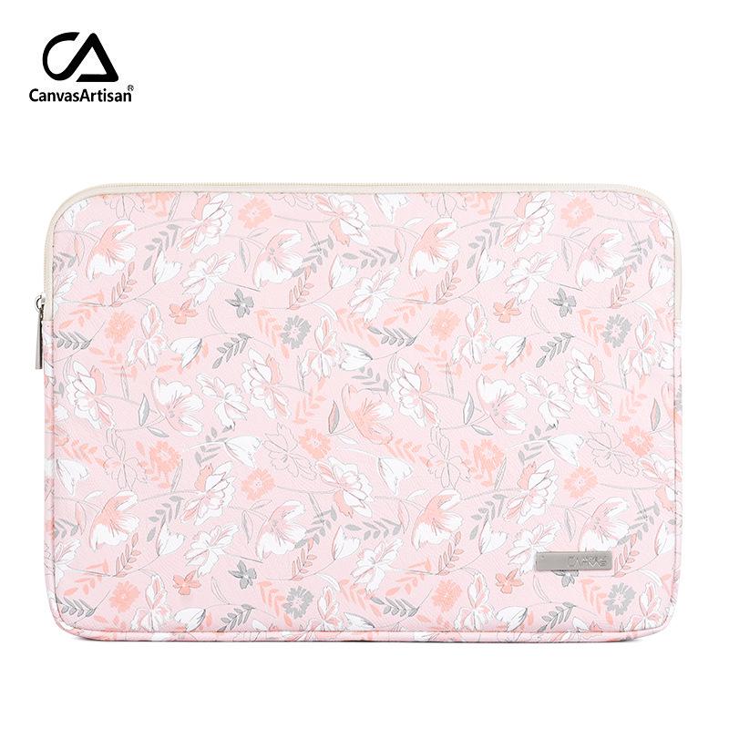 

11-13 Inch Waterproof PU Leather Laptop Protective Sleeve with Digital Print 15 inch светло-розовый