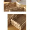 Handmade Storage Basket Made of Paper Rope And Natural Wood Organizer Tray for Cosmetics