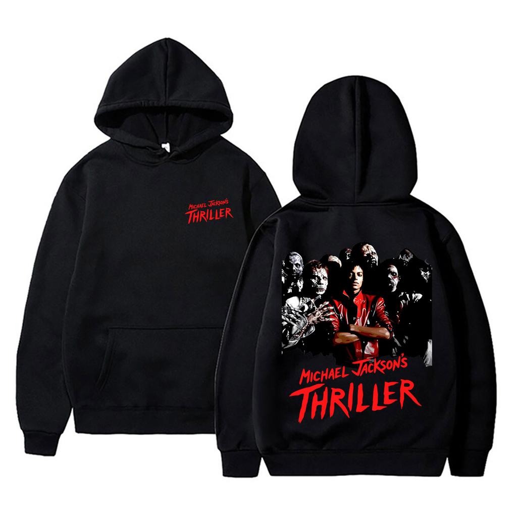 Classic Autumn-Winter Michajackson Men'S & Women'S Universal Gothic Style Rock Horror Hoodie For Streetwear Extra Large Size