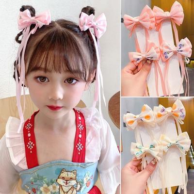 Neue Koreanische Prinzessin Bogen Streamer Nette Haarnadeln Kinder Süße Mädchen Haar Clips Frauen Barrettes Grips Haar Zubehör