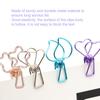 100pcs   Clips Cute Flower Shape Metal Hollowed   Tail Clips Paper Clamps for   Document Ticket