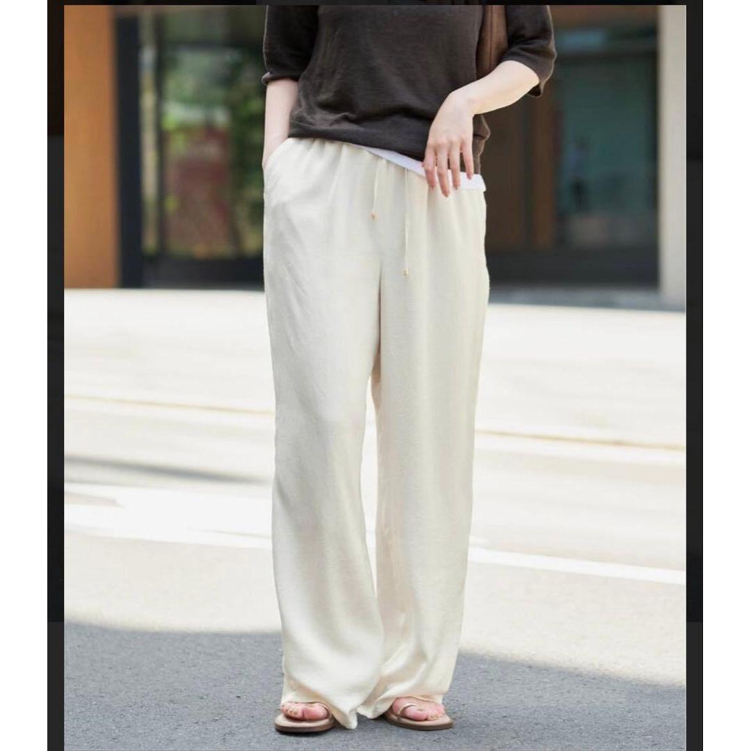 New IENA Satin Relaxed Pants Generated Natural 38