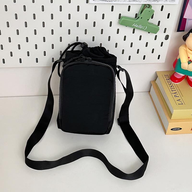 Lässige Kordelzug kleine quadratische Tasche, Sommer neue Mode Nylon Handy-Tasche, minimalistischer Stil Trend Umhängetasche