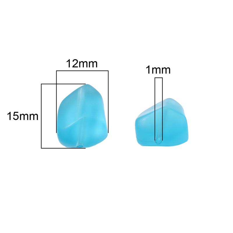 12x15mm Frosted Glass Faceted Beads for DIY Bracelets & Necklaces