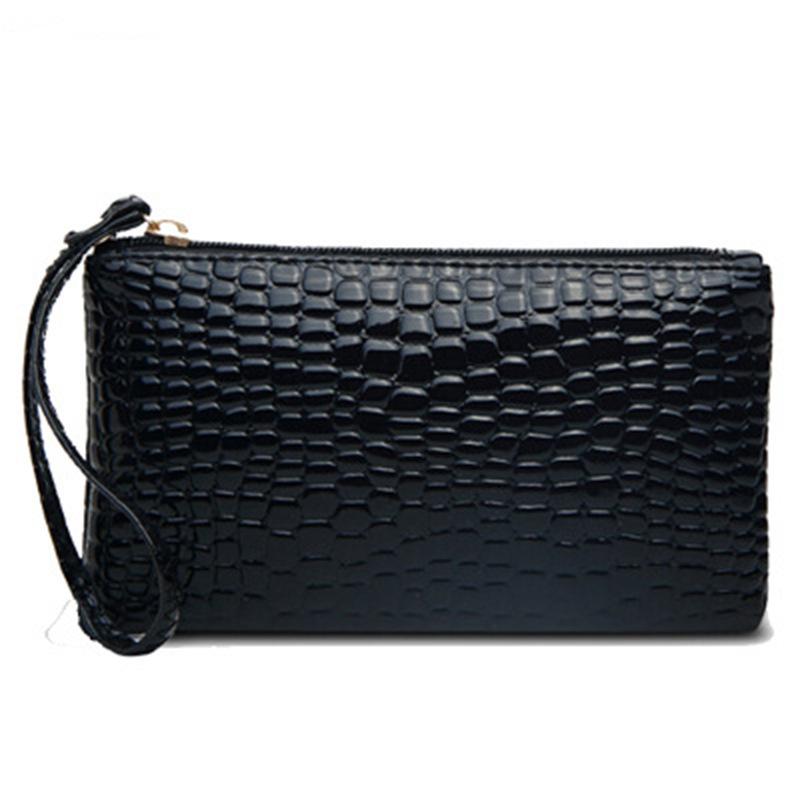 

Crocodile pattern PU small bag wholesale gift bag clutch bag fashion change bag gift wallet (deposit special link) чёрный