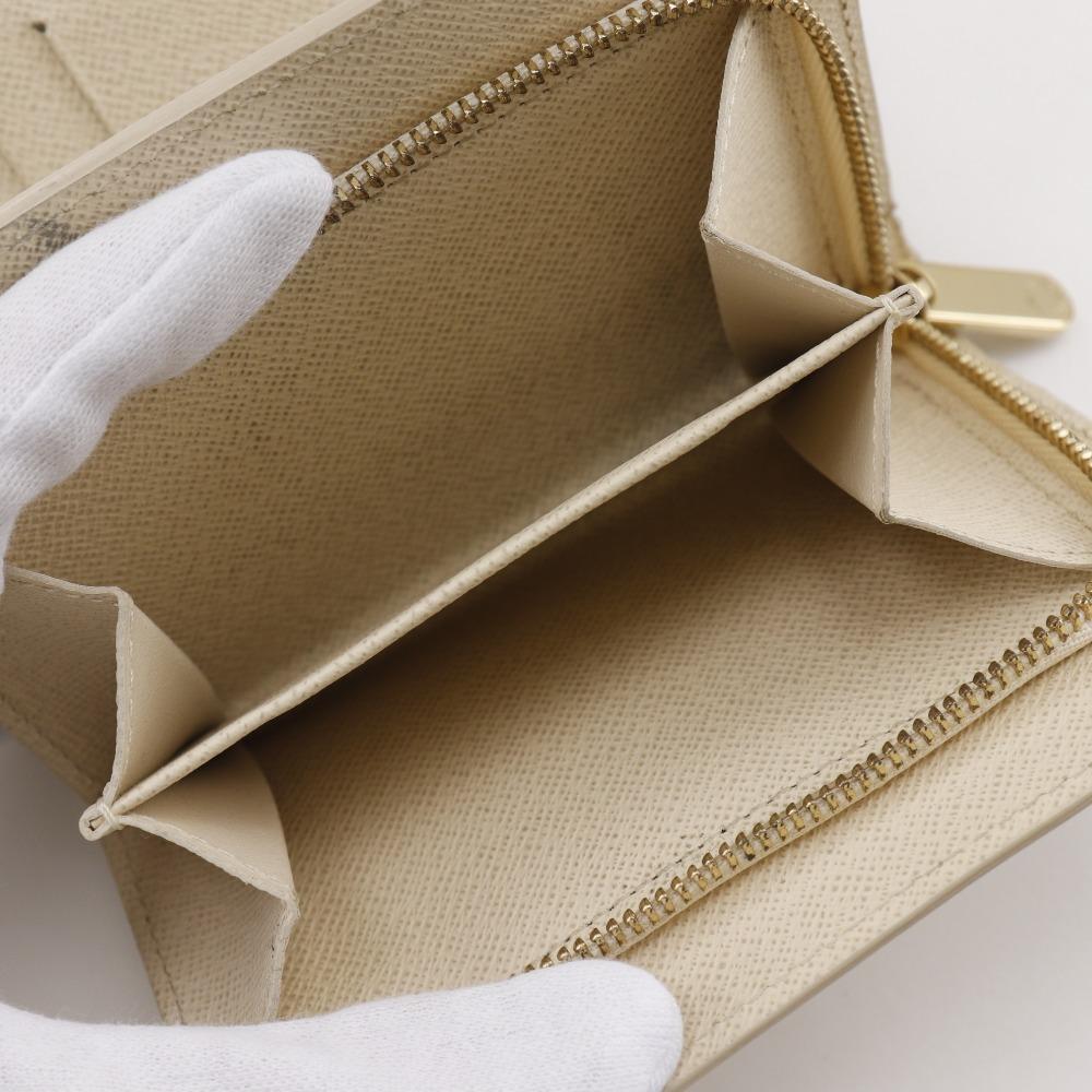 LOUIS VUITTON Portefeiulle Joy Bi-Fold Wallet N60030 Damier Azur Canvas Women Used