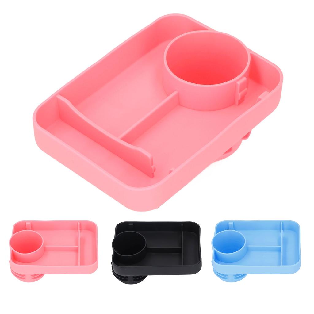 Baby-Autotablett, Silikon-Snacktablett fürs Auto, multifunktionaler Getränkehalter für Kinder im Auto, Teller für Snacks und Getränke