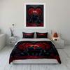 Black Cats with Gothic Hearts Bedding Duvet Cover Set  (1*Duvet Cover 2*Pillowcases, without duvet insert)