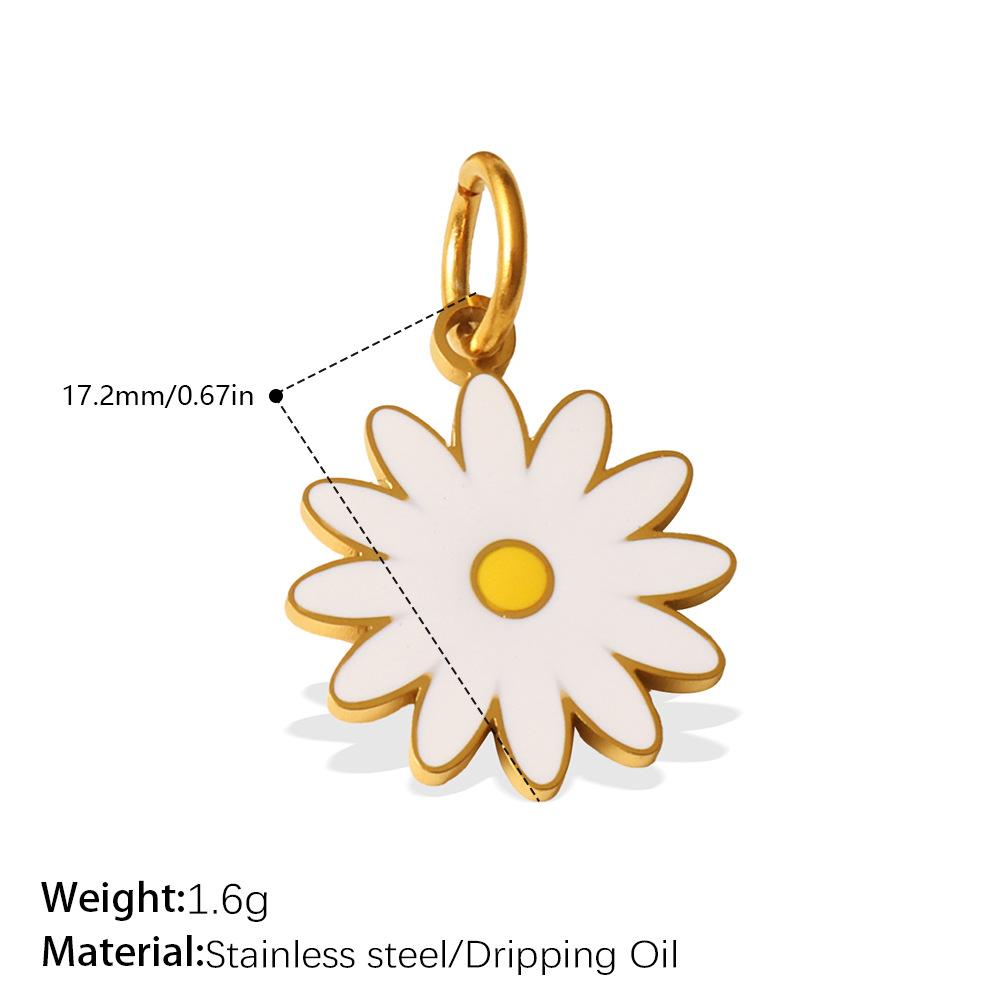 

Yori 2Pcs Oil-dripping Plant Series Pendant Cactus Flower Bee DIY Versatile Jewelry Handmade Accessory Gold Plated