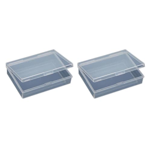 QUHSSHIK 2 Sets of ABS Playing Card Cases, Keeps Playing Cards Organized and Secure, Transparent Deck Cases, As Shown