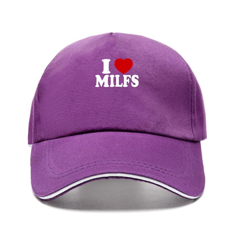 Ich liebe MILFS Ich liebe heiße Mütter Aufdruck Baseballkappe Lässig Unisex Damenhut verstellbar Sommer Truckerhüte Gorras