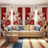Set Of 2 Elegant Swan Floral Curtains Bedroom Office Living Room Decor Curtain For Great Made Polyester With Rod Pocket