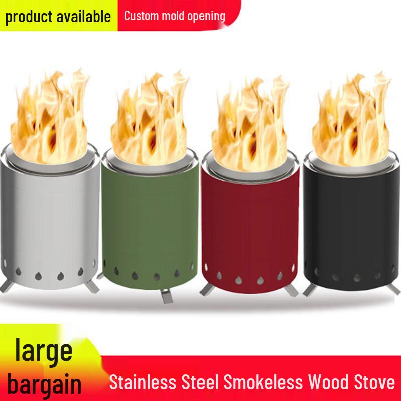 Minnah Portable Stainless Steel Camping Wood Stove