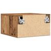 Wall Mounted Nightstand Reclaimed Wood Look 35 x 35 x 20 cm Particleboard