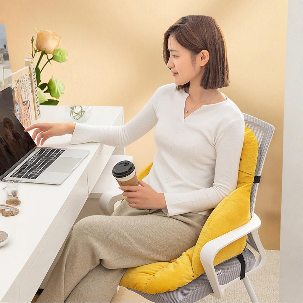 LYFJMUS High Back Chair Cushion Soft Desk Chair Pad with Ties Rocking Chair Cushion for Car Home Dining Room Kitchen