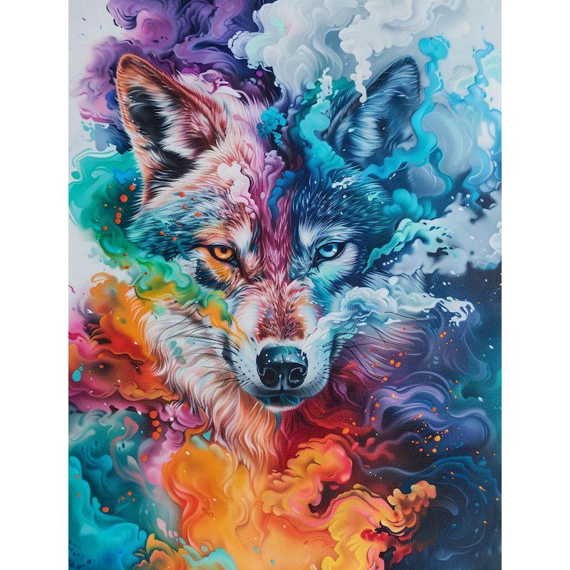 

GATYZTORY Diy Paint By Numbers For Adults Beginners Wolf Animals Acrylic Painting By Number Kits Home Decoration Frameless 30x20cm no frame шоколадный