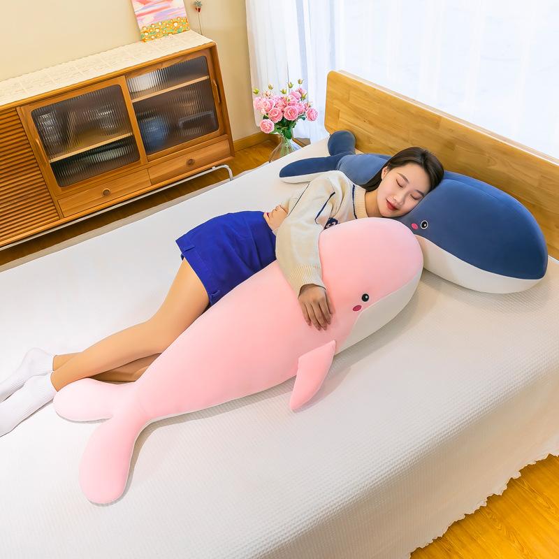 Soft Whale Plush Toy Large Dolphin Pillow Girl Holding Sleeping Doll Cushion Girl
