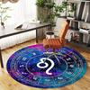 1pc Astrology Zodiac Round Chair Mat Area Rug - Non-Slip, Floor Mat for Office, Bedroom, and Indoor Decor C1125405