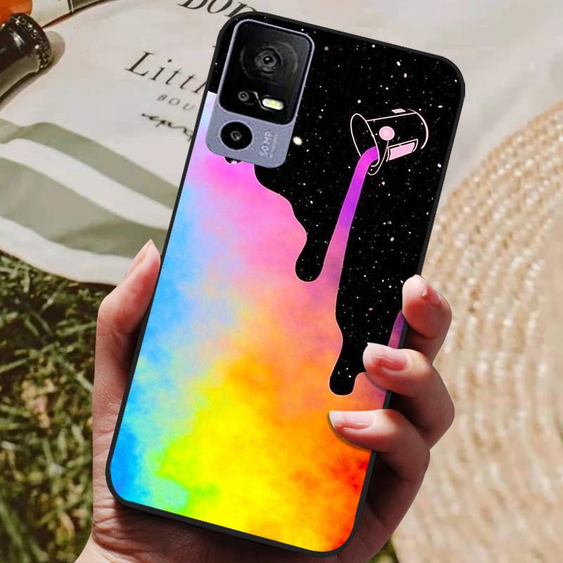 Para TCL 40R Funda Trasera de Silicona Funda para Teléfono para TCL 40 R 5G Fundas 6.6" TCL40R 5G T771K T771K1 T771H T771A Parachoques Suave coque