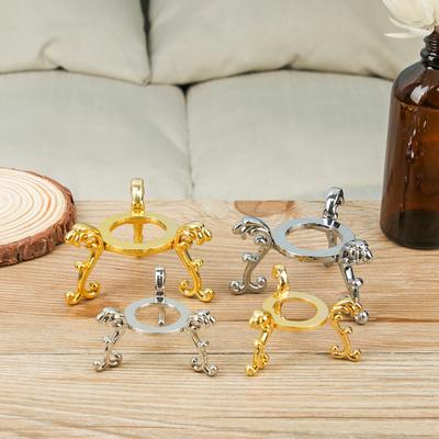 1Pc Figurine Crystal Ball Base Handicraft Desktop Ornaments Photography Props Display Stand Sphere Stone Support Metal Holder