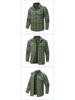 Autumn/Winter Denim Jacket with Turn-Down Collar and Flannel Plaid Shirt Coat
