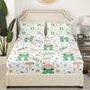 Frog Cartoon Pattern Mattress Three-Piece Digital Printing Mattress Bedding Set Adult Children